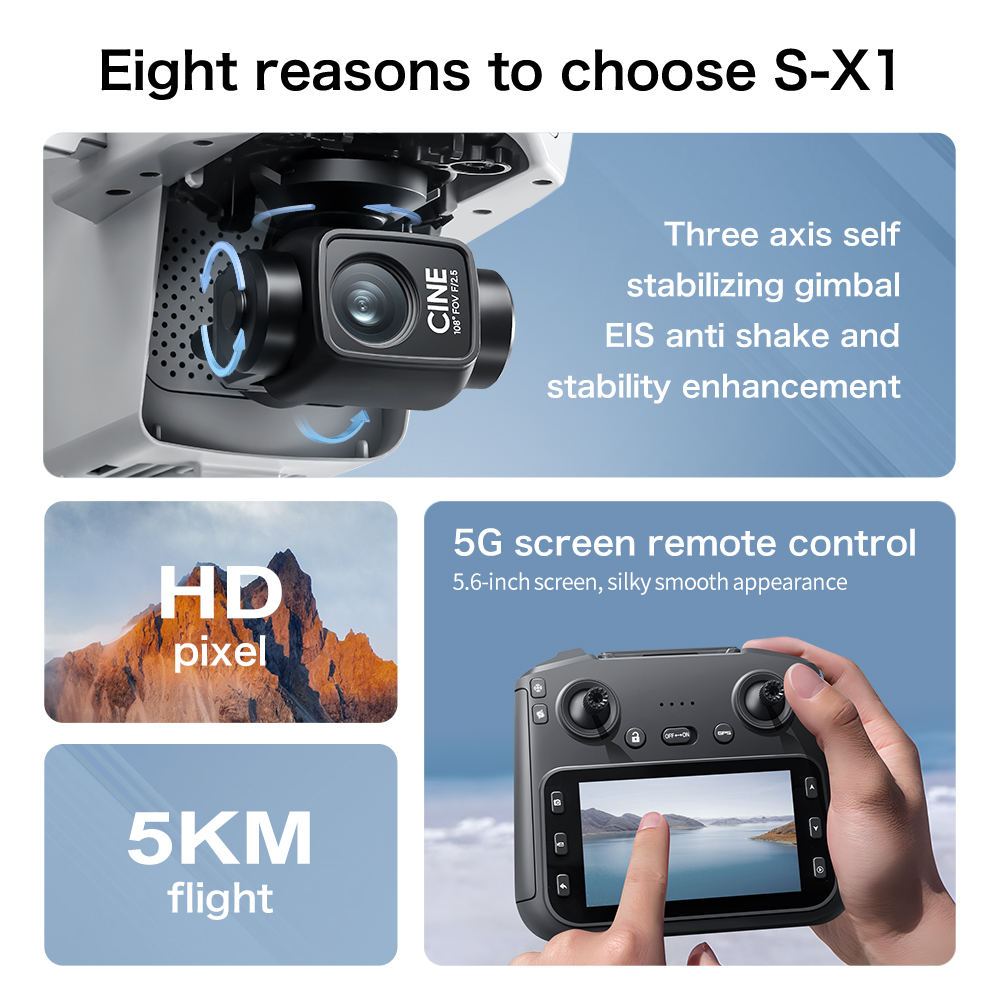 Top-Angebot S-X1 MAX GPS-Drohn – Drone Gimbal 3 Axis Bewertung und Preis